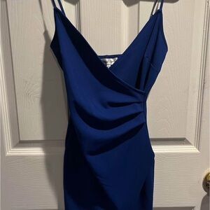 Emerald Sundae Royal Blue Backless Dress